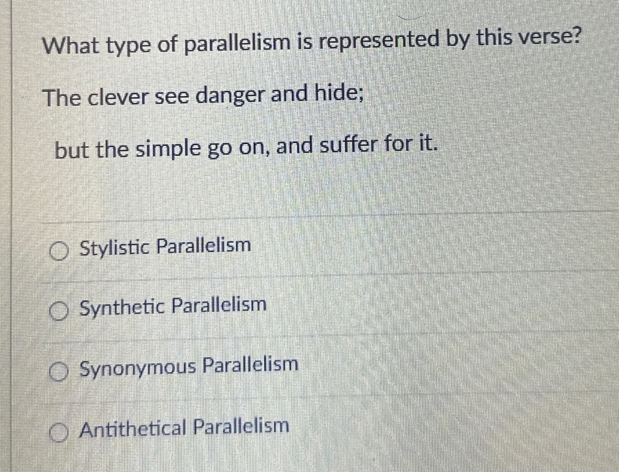 What type of parallelism is represented by this