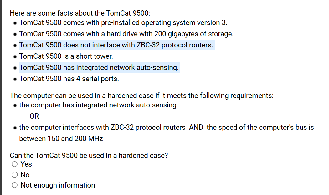Here are some facts about the TomCat 9 5 0 0 :