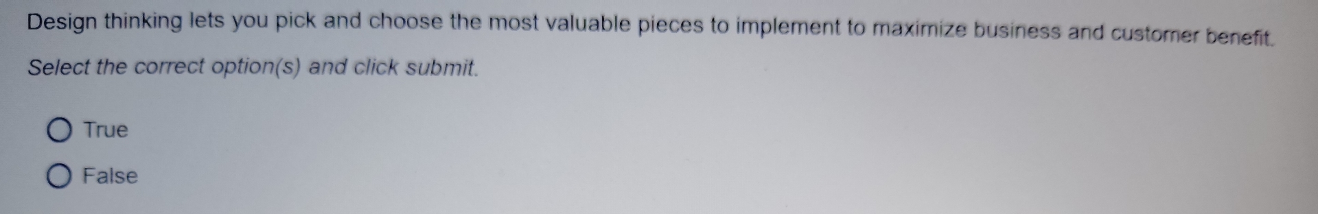 Design thinking lets you pick and choose the most