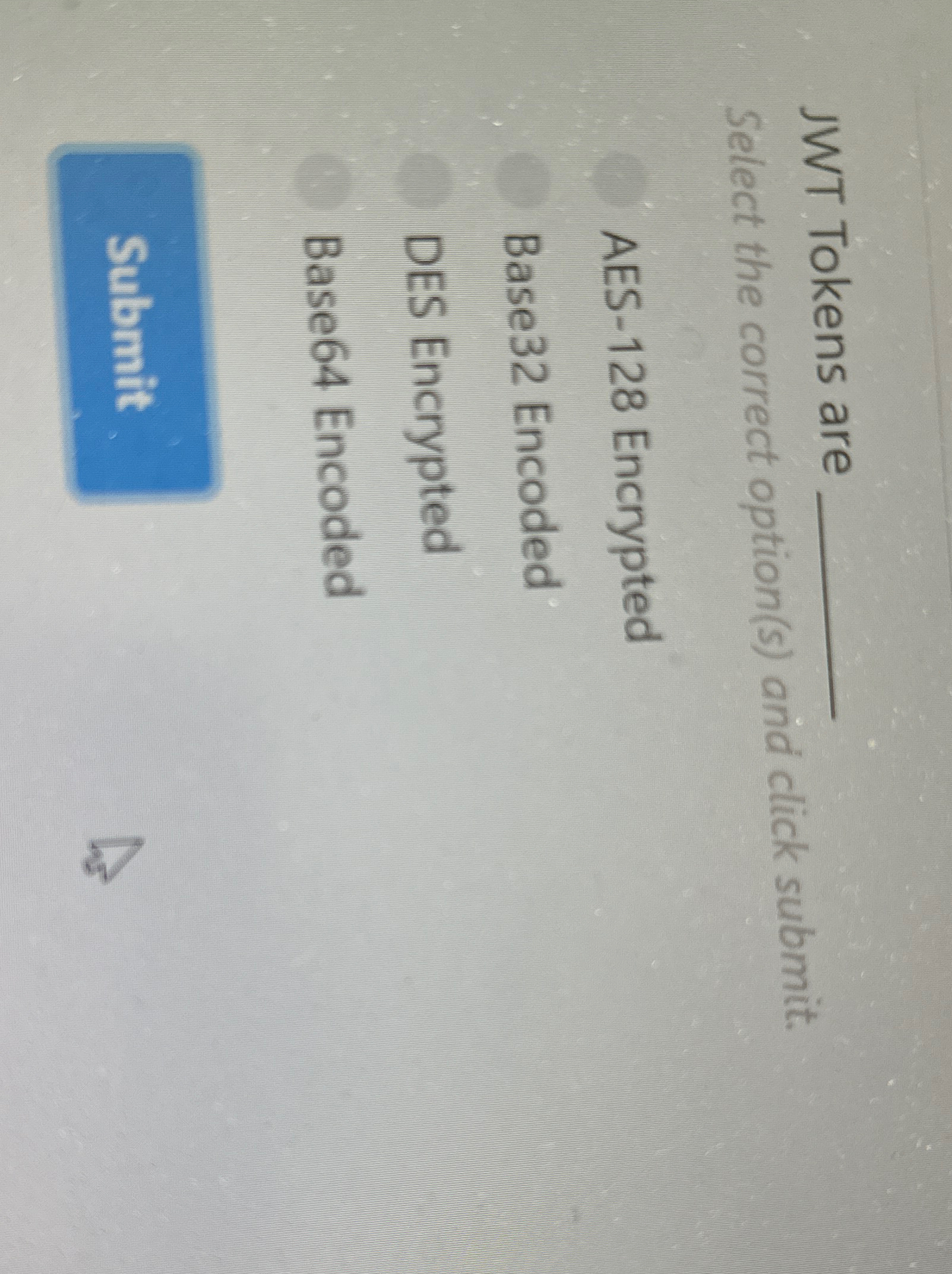 JWT Tokens are Select the correct option ( s )