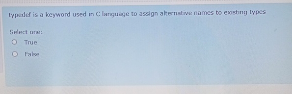 typedef is a keyword used in C language to assign