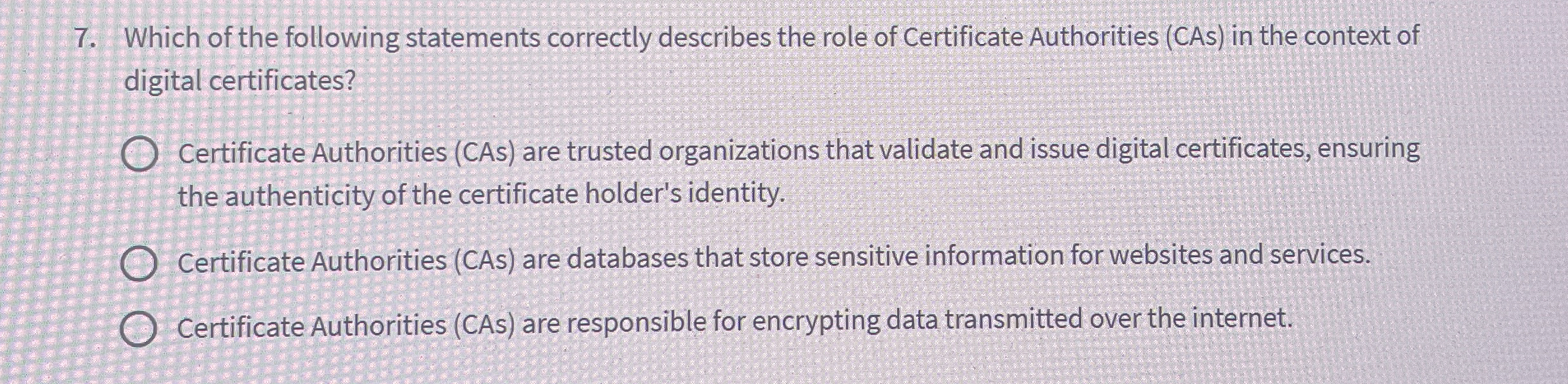 Which of the following statements correctly