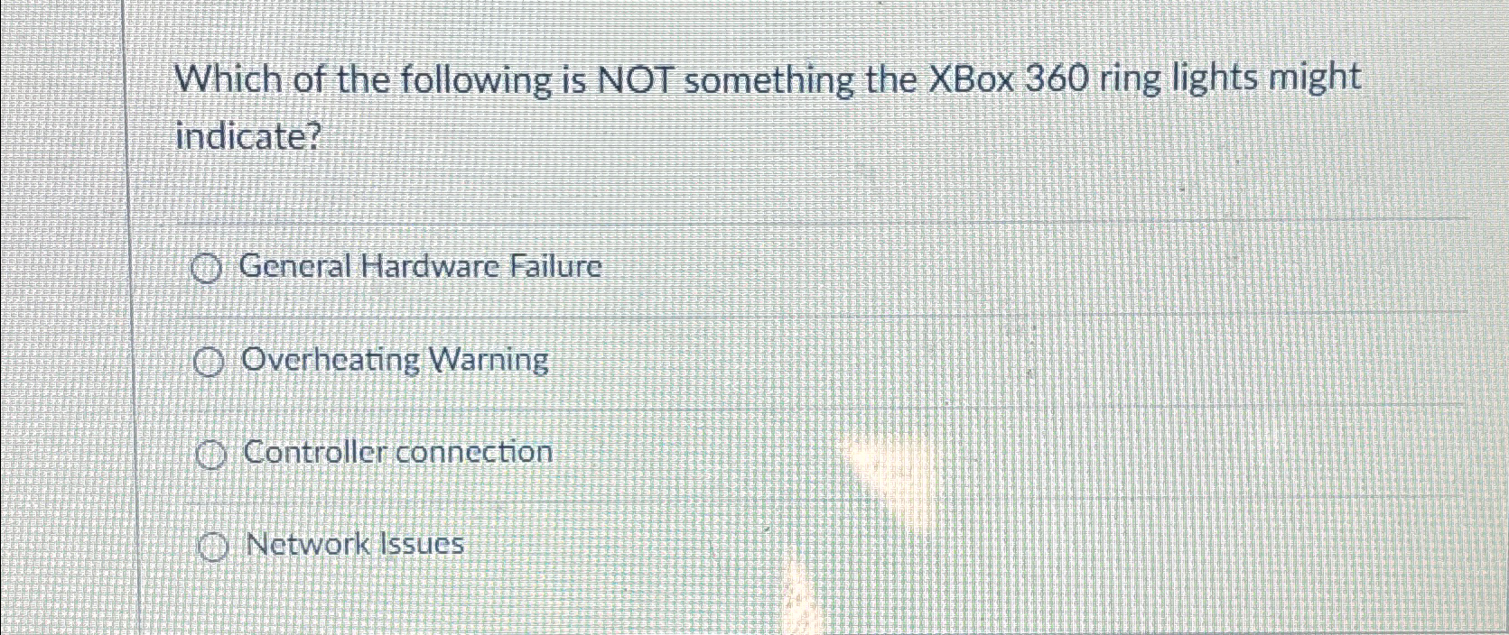 Which of the following is NOT something the XBox