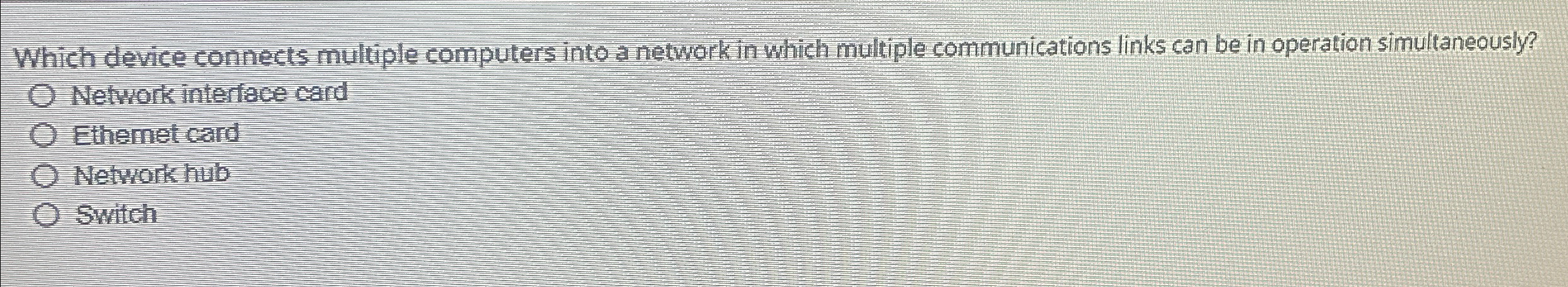 Which device connects multiple computers into a