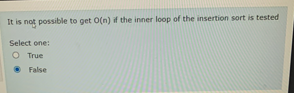 It is ngt possible to get O ( n ) if the inner