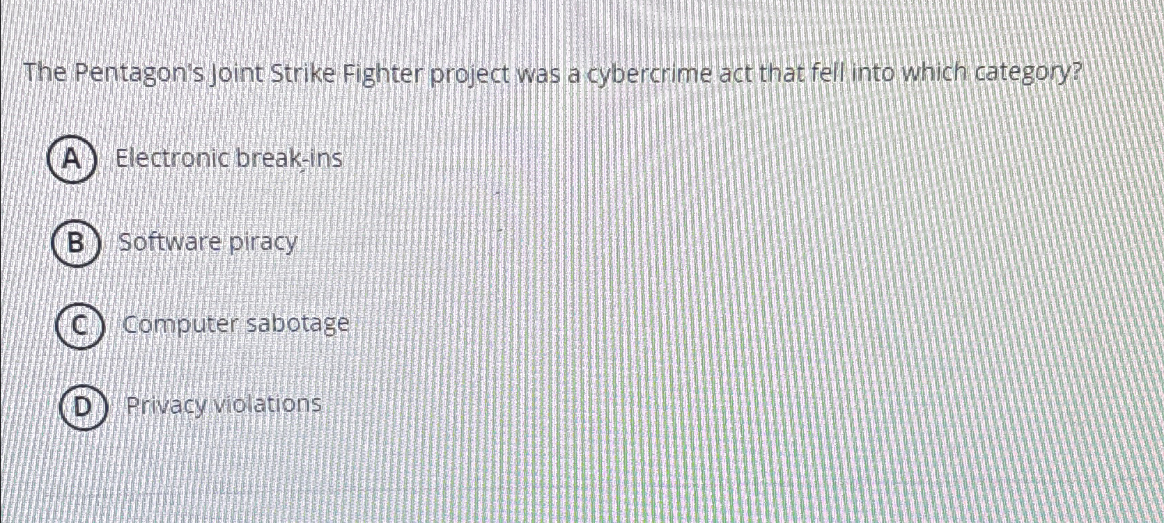 The Pentagon's Joint Strike Fighter project was a