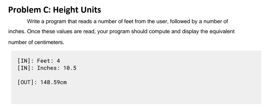 create a python code for the given problem.