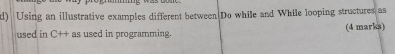 d ) Using an illustrative examples different