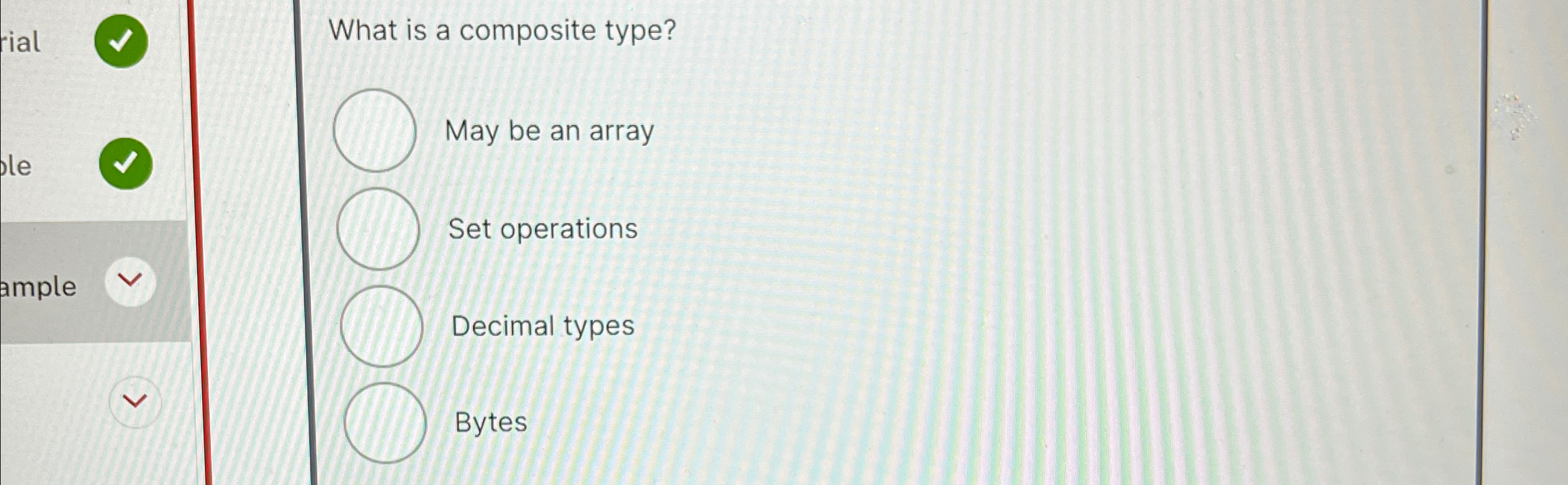 What is a composite type? May be an array Set