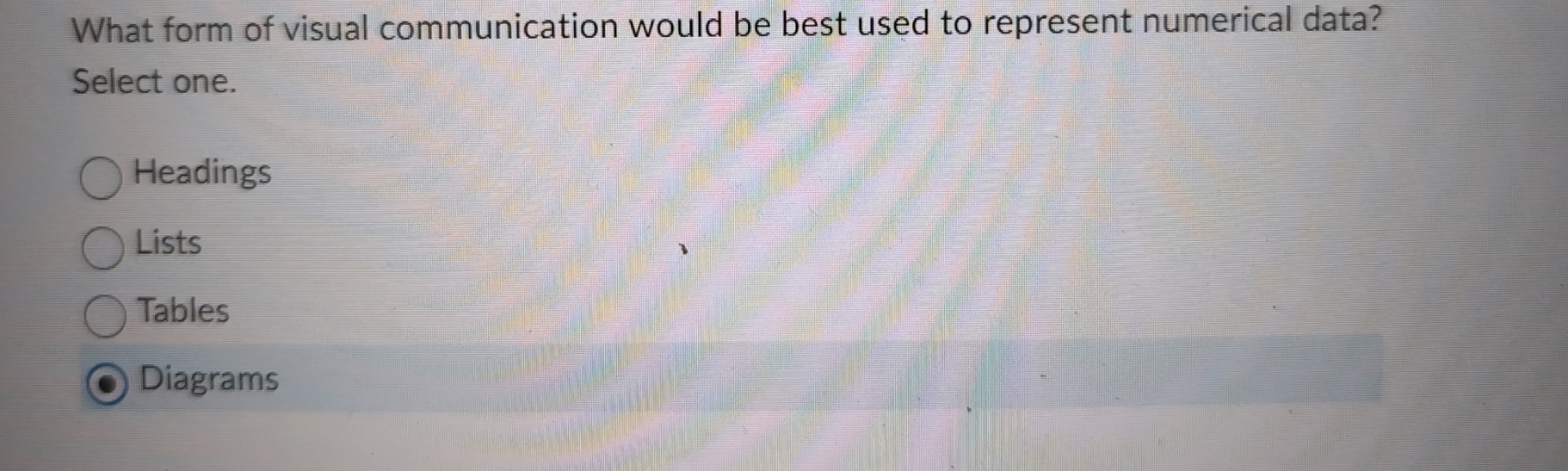 What form of visual communication would be best