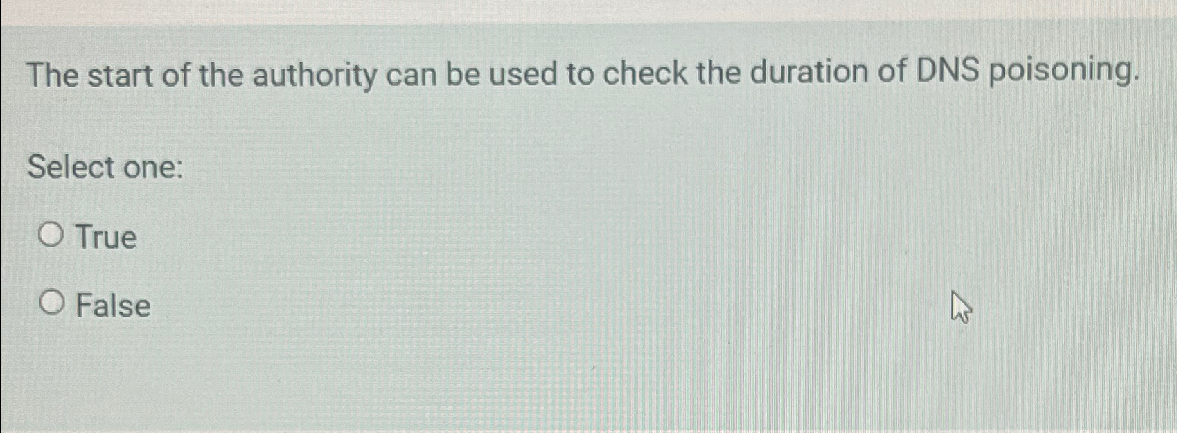 The start of the authority can be used to check