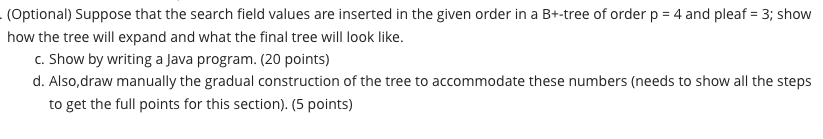 ( Optional ) Suppose that the search field values