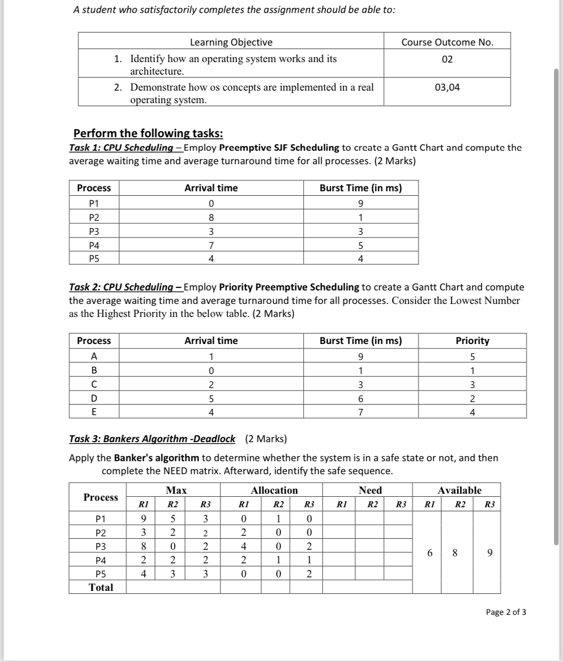 A student who satisfactorily completes the