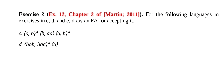 Exercise 2 ( Ex . 1 2 , Chapter 2 of [ Martin; 2