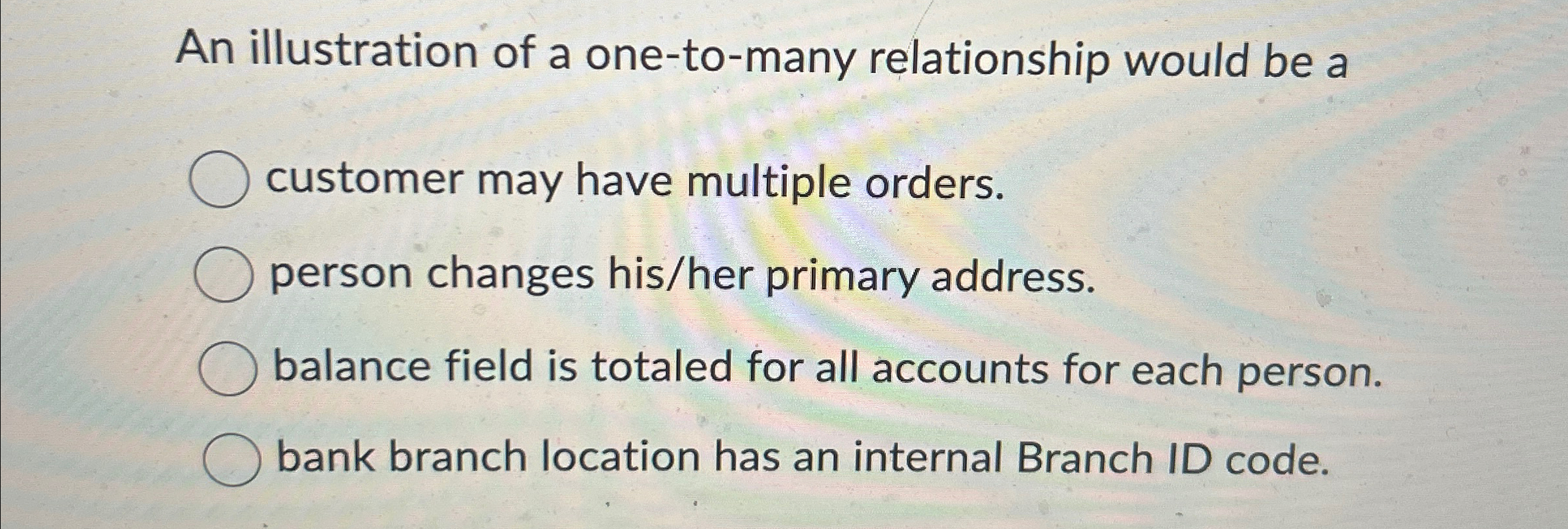 An illustration of a one - to - many relationship