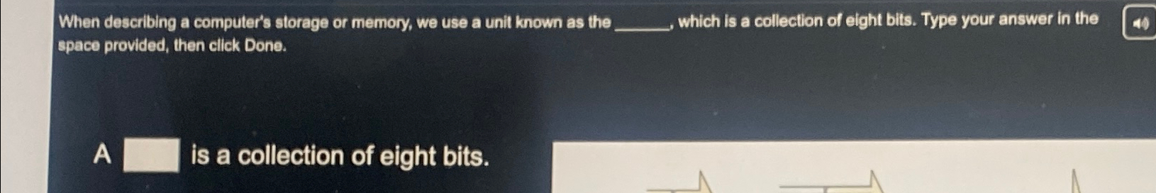 When describing a computer's storage or memory,