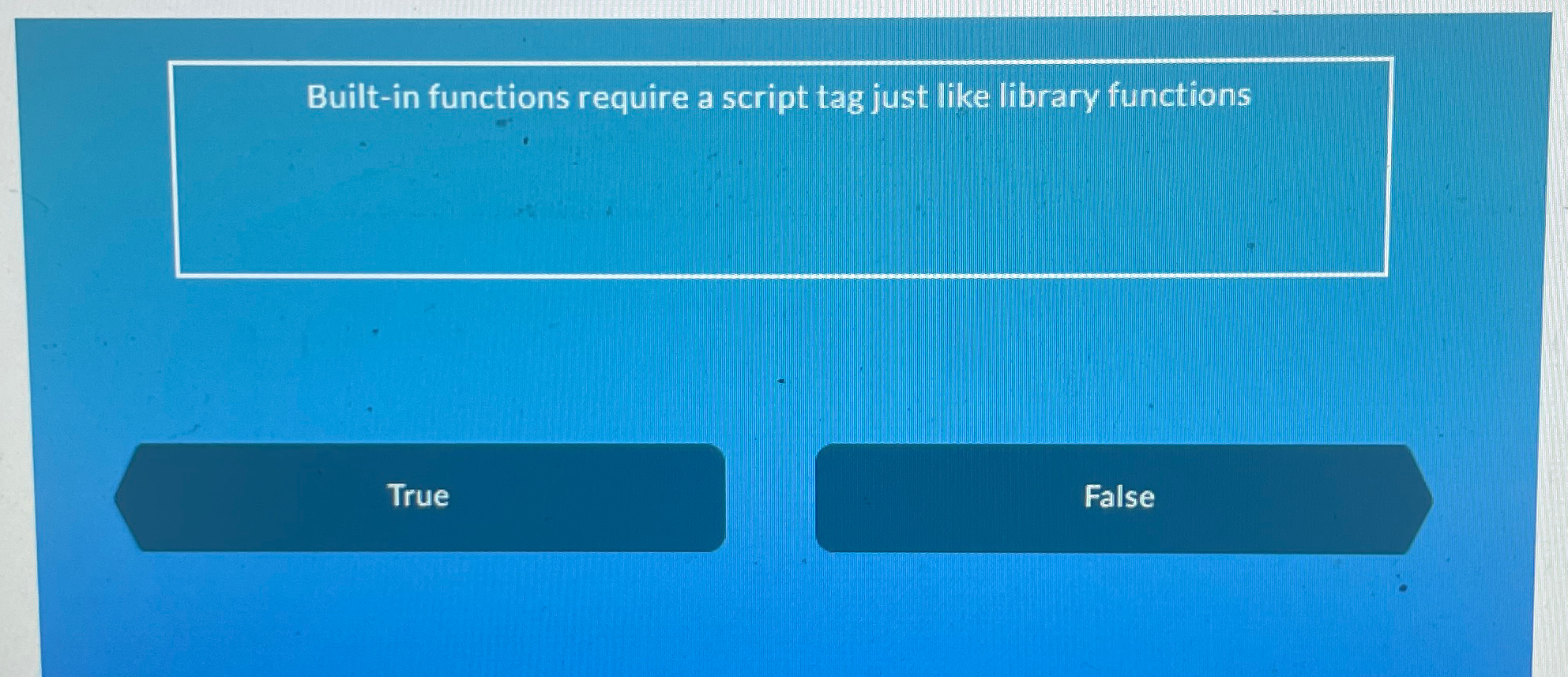 Built - in functions require a script tag just
