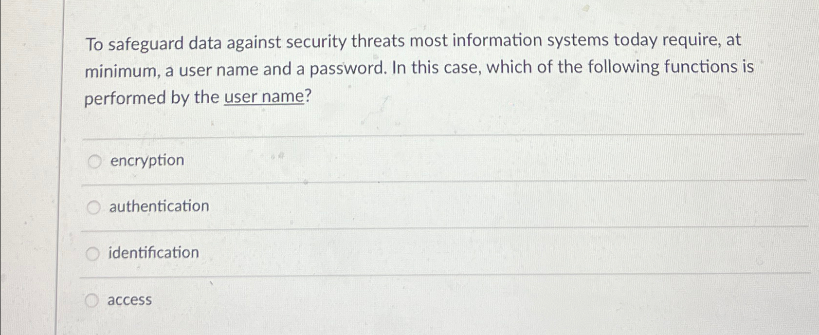 To safeguard data against security threats most