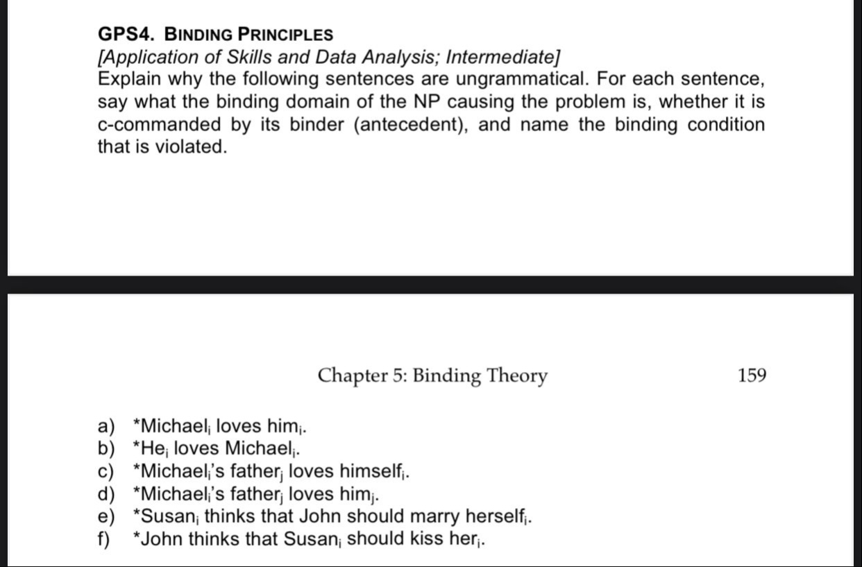 Problem sets 4 : explain why the following