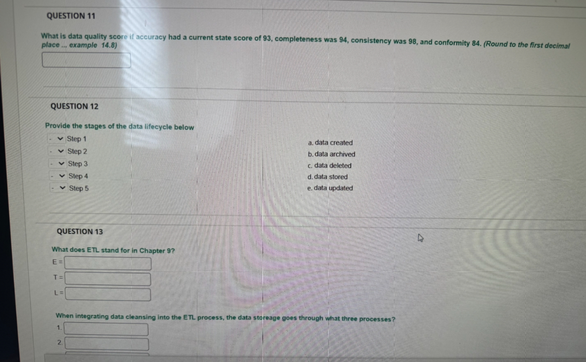 Please answer the following data anayltics