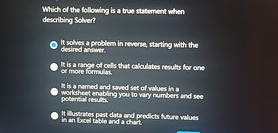 Which of the following is a twue statement when