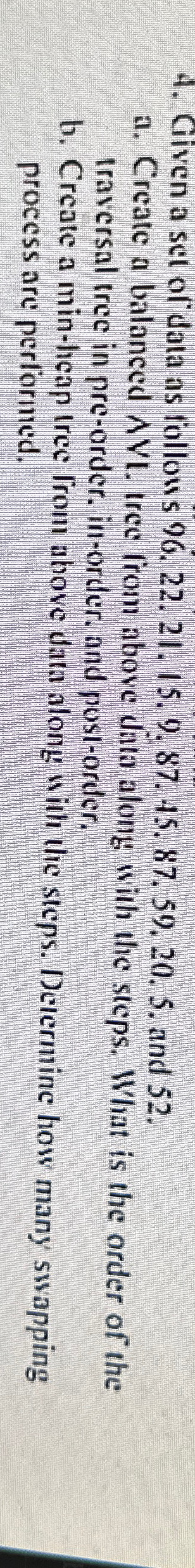 Given a set of data as follows 9 6 , 2 2 , 2 1 ,