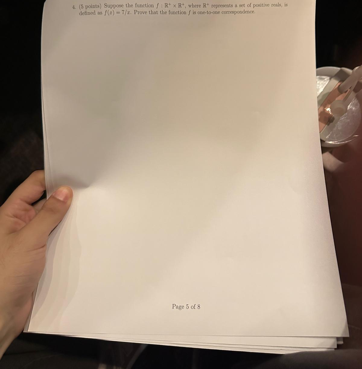 ( 5 points ) Suppose the function f : R + R + ,