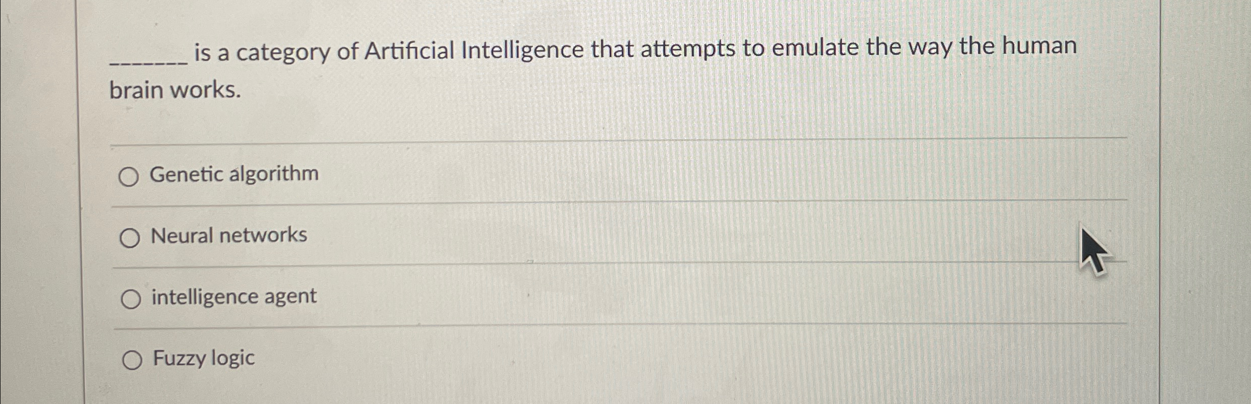 is a category of Artificial Intelligence that