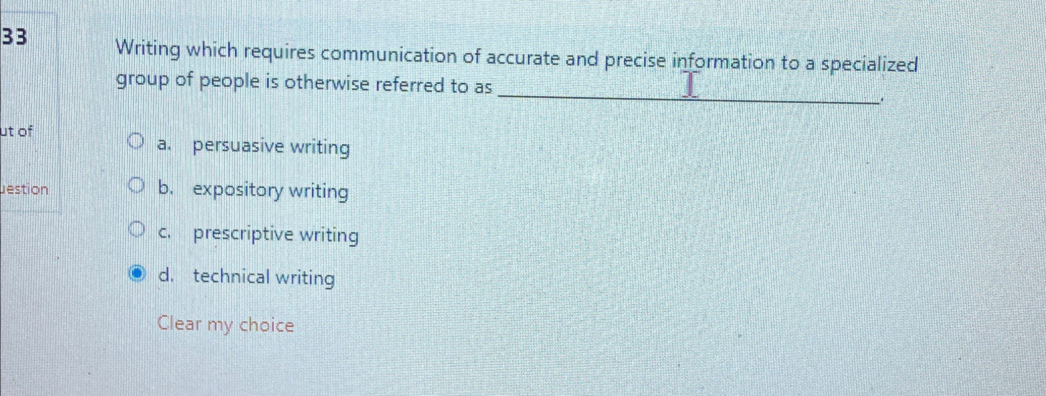 3 3 Writing which requires communication of