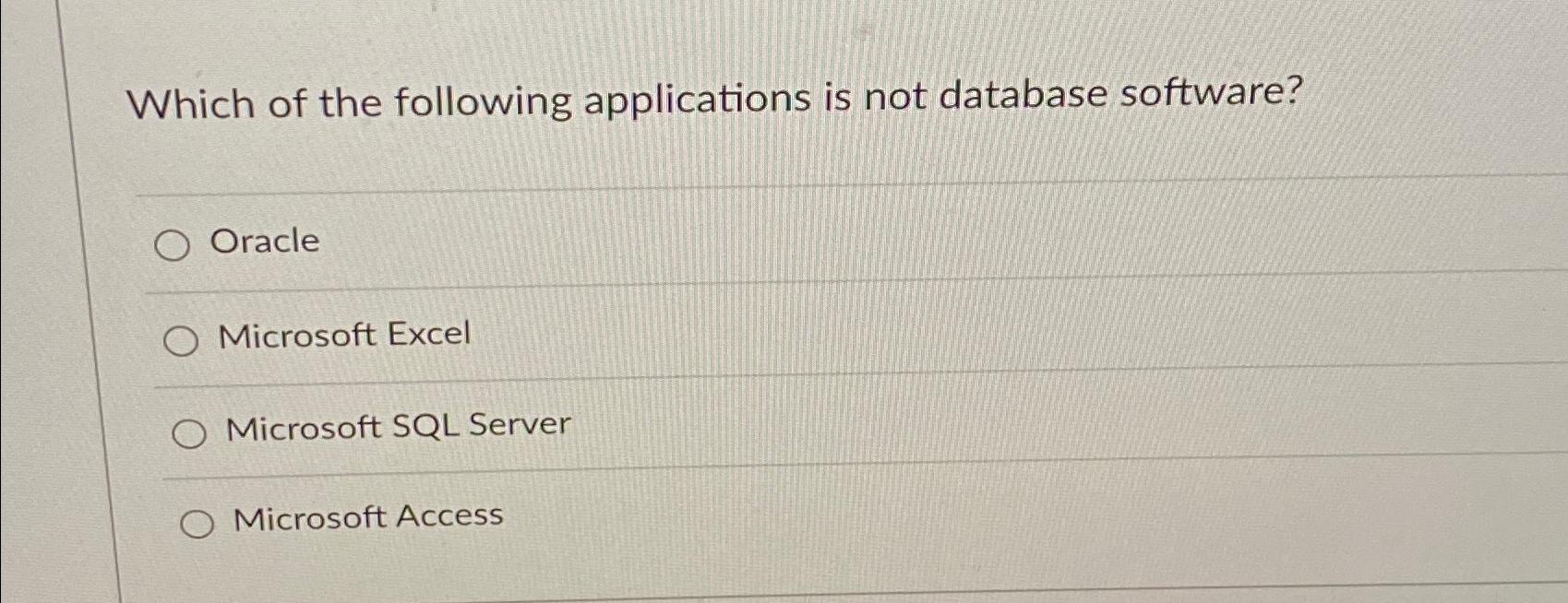 Which of the following applications is not