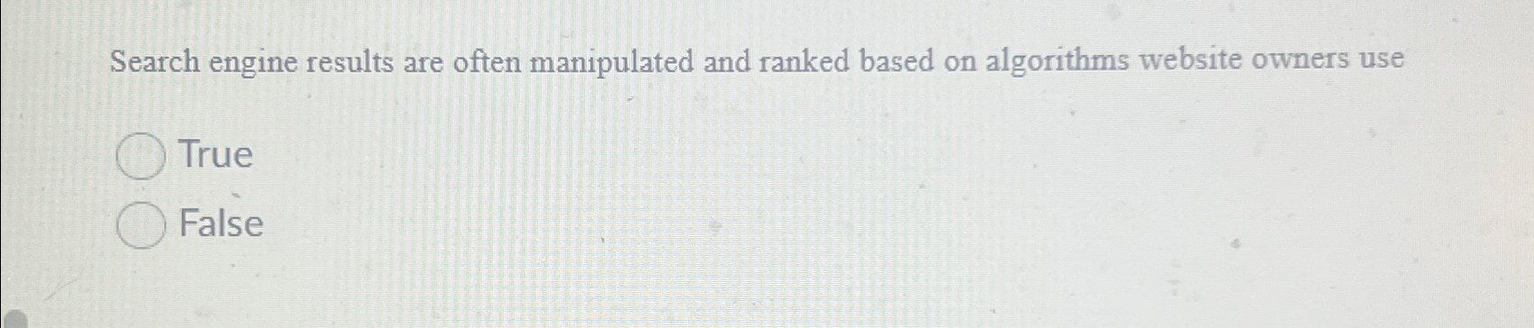 Search engine results are often manipulated and