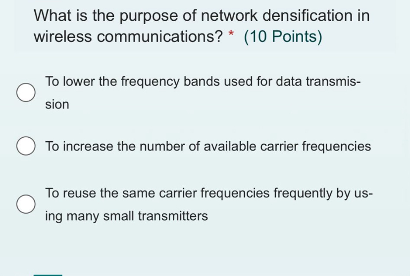 What is the purpose of network densification in