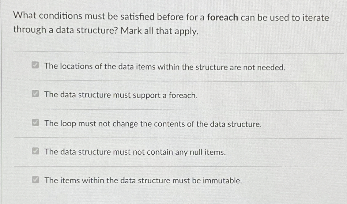 What conditions must be satisfied before for a