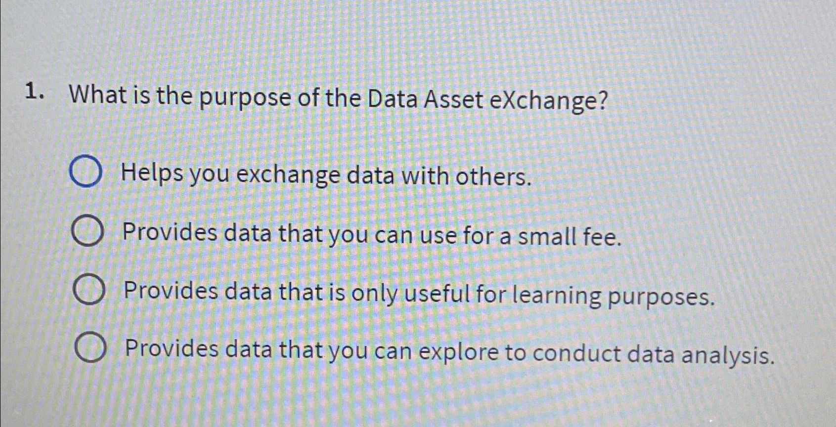 What is the purpose of the Data Asset eXchange?