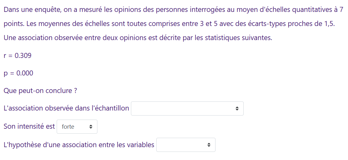 Dans une enqu te , on a mesur les opinions des