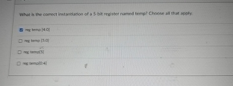 What is the correct instantiation of a 5 - bit