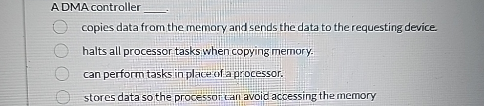 ADMA controller copies data from the memory and
