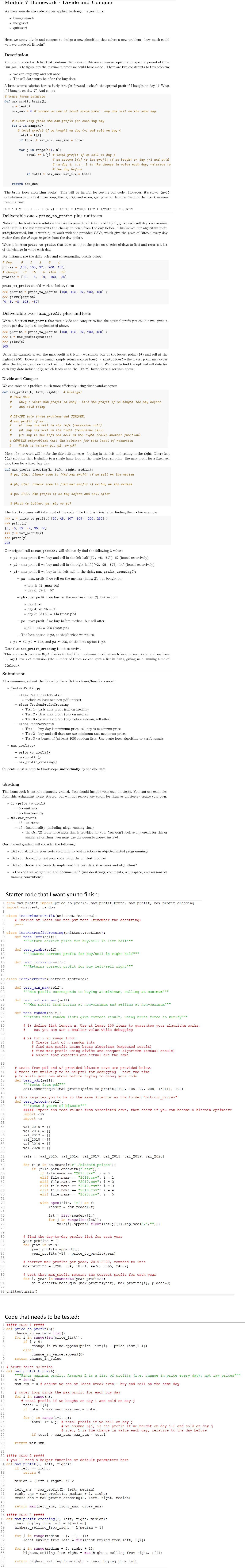 I need the code for the test cases. I included