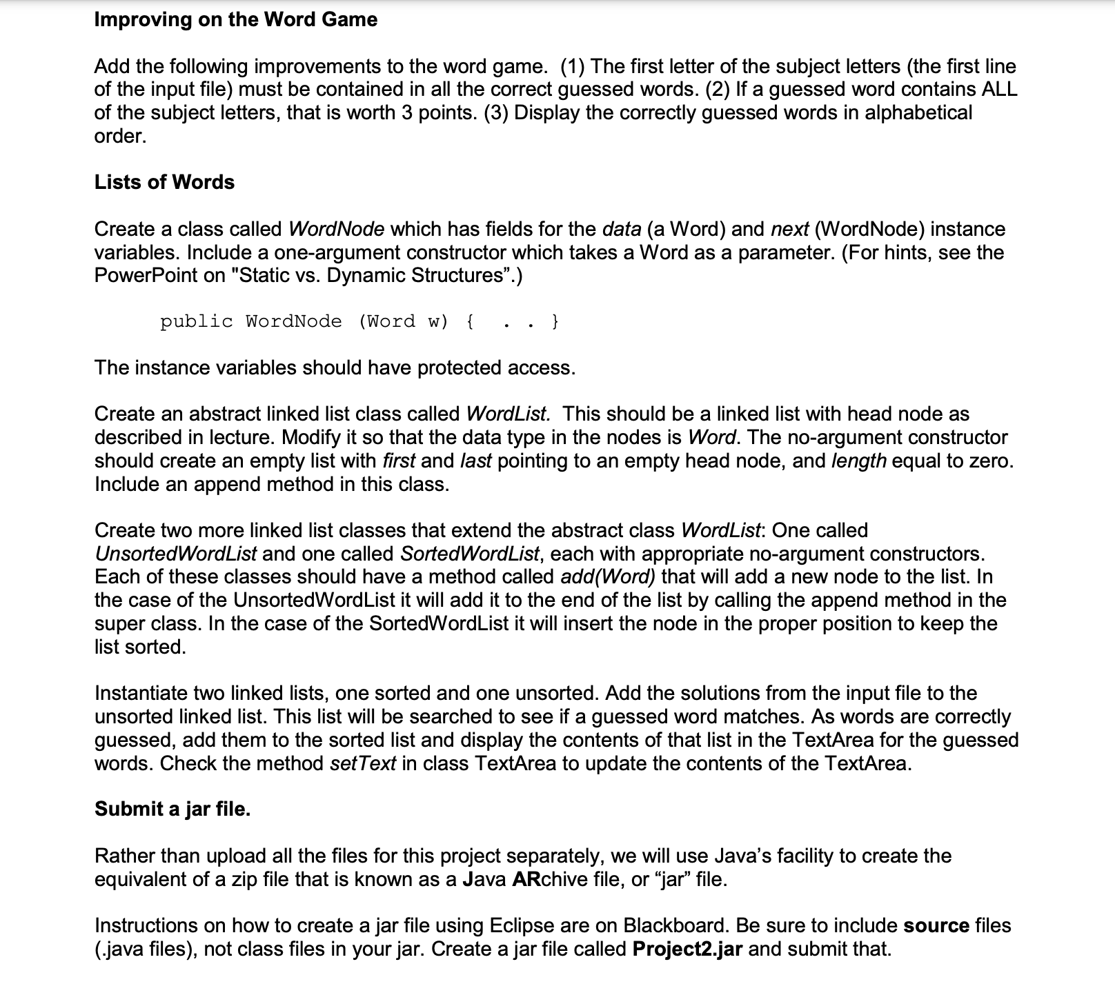 I have most os the code. I have Project 2 ,