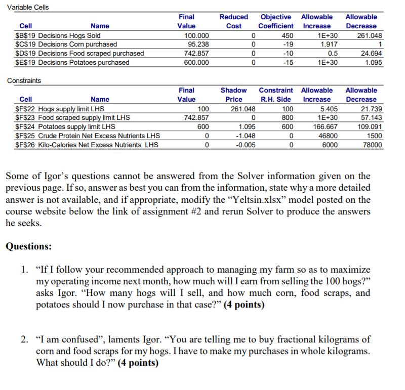 Please answer the full question with all parts 1