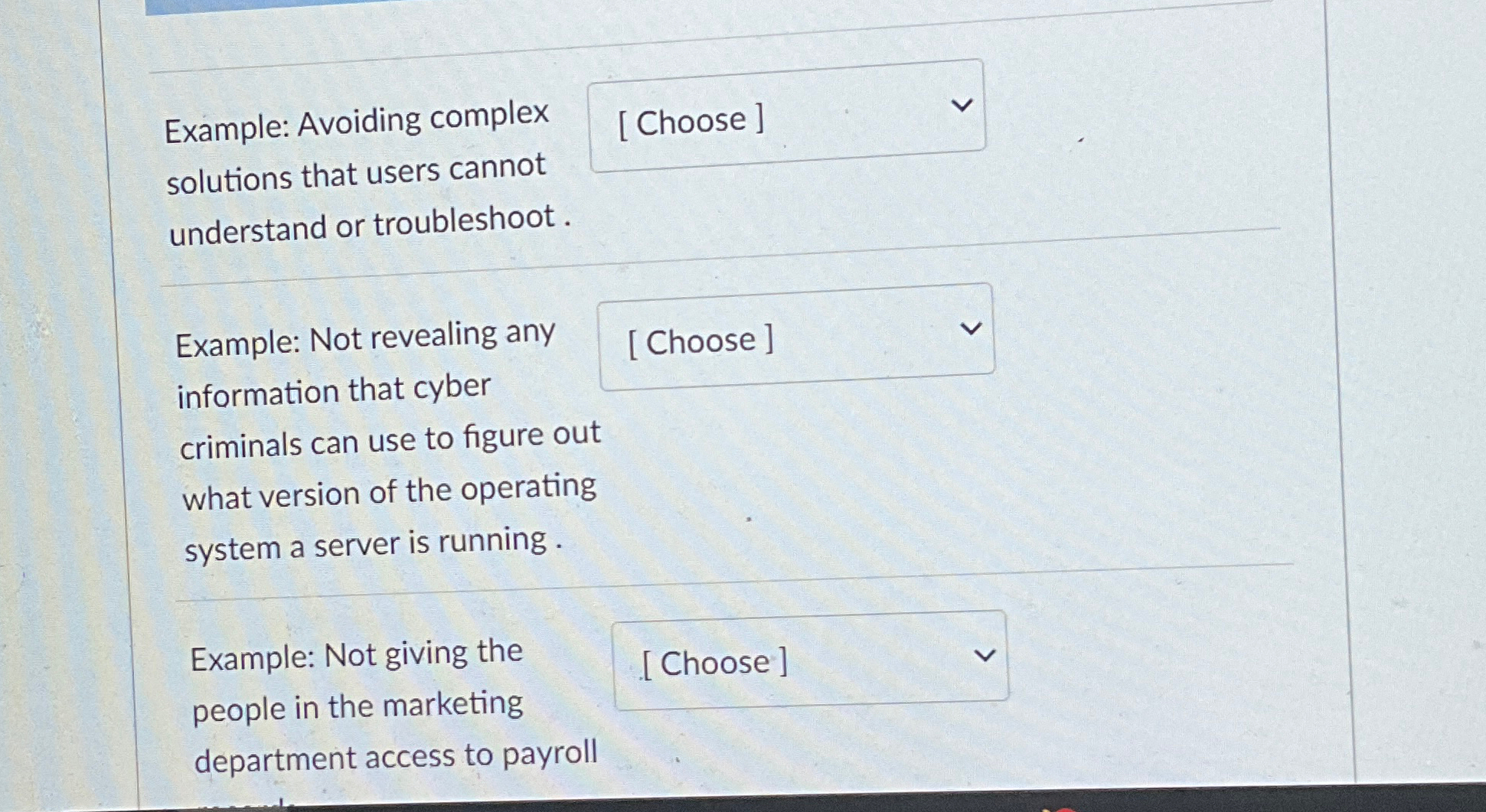 Example: Avoiding complex solutions that users