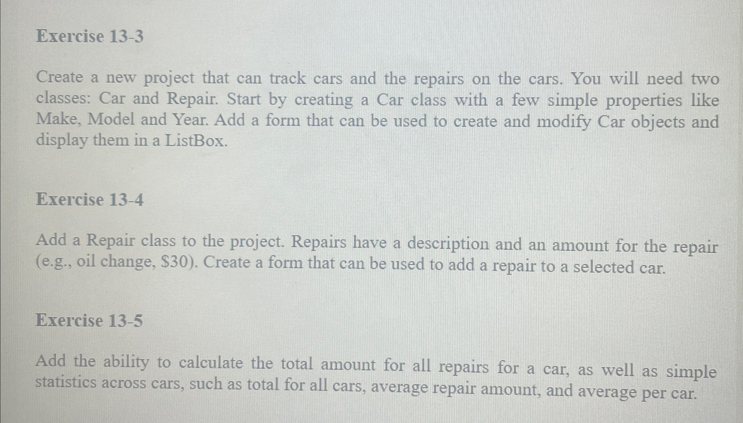 Exercise 1 3 - 3 C# Programming Create a new