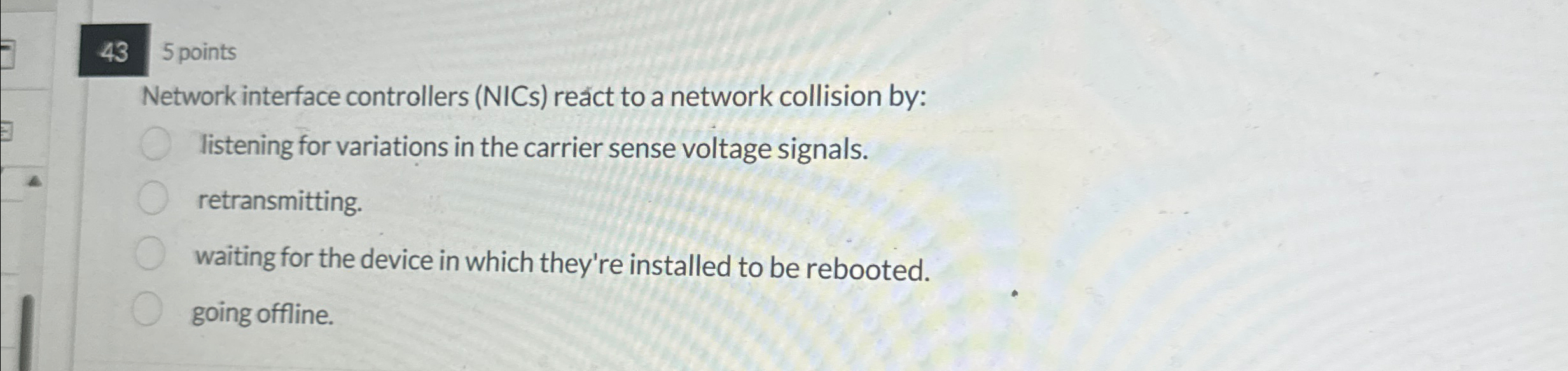 4 3 5 points Network interface controllers ( NICS