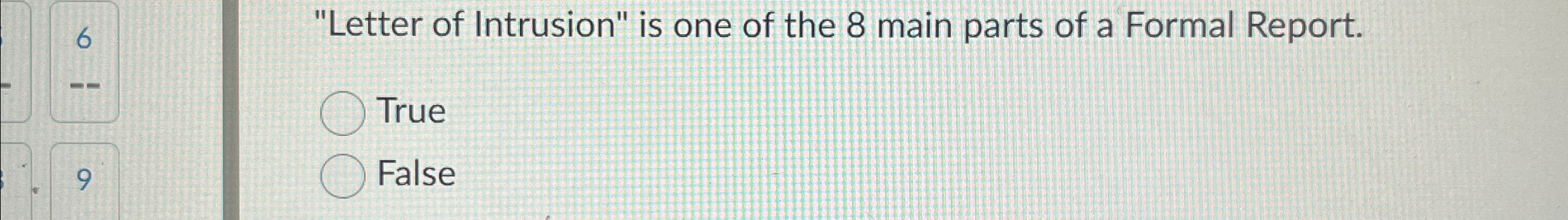 6 "Letter of Intrusion" is one of the 8 main