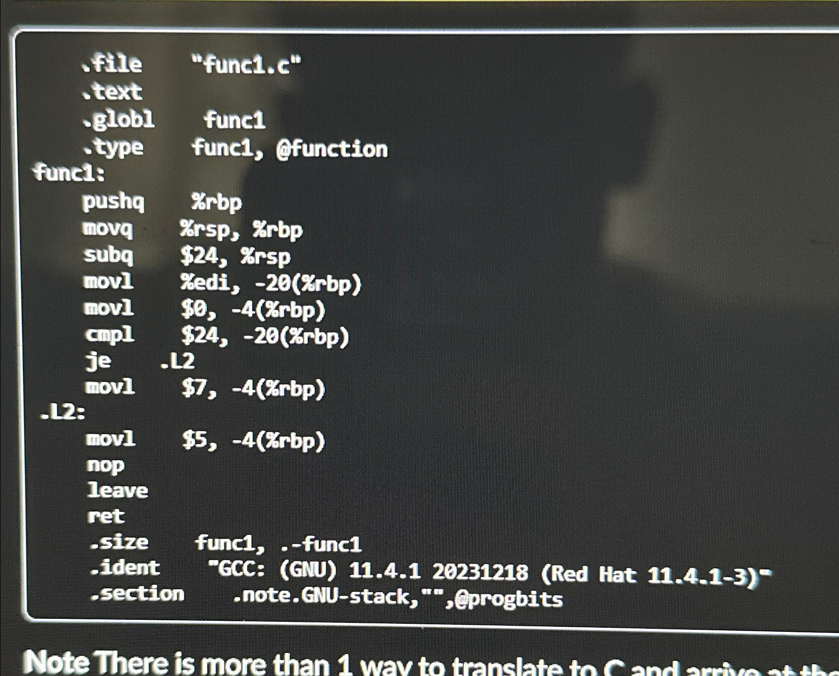 Convert this to c code