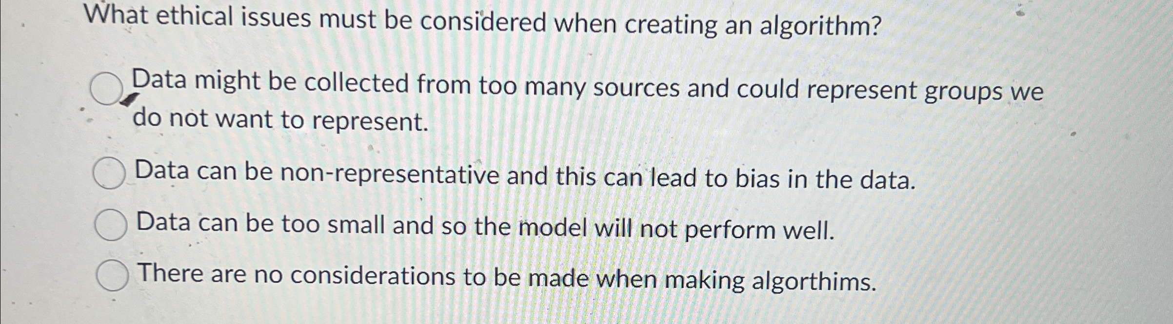 What ethical issues must be considered when