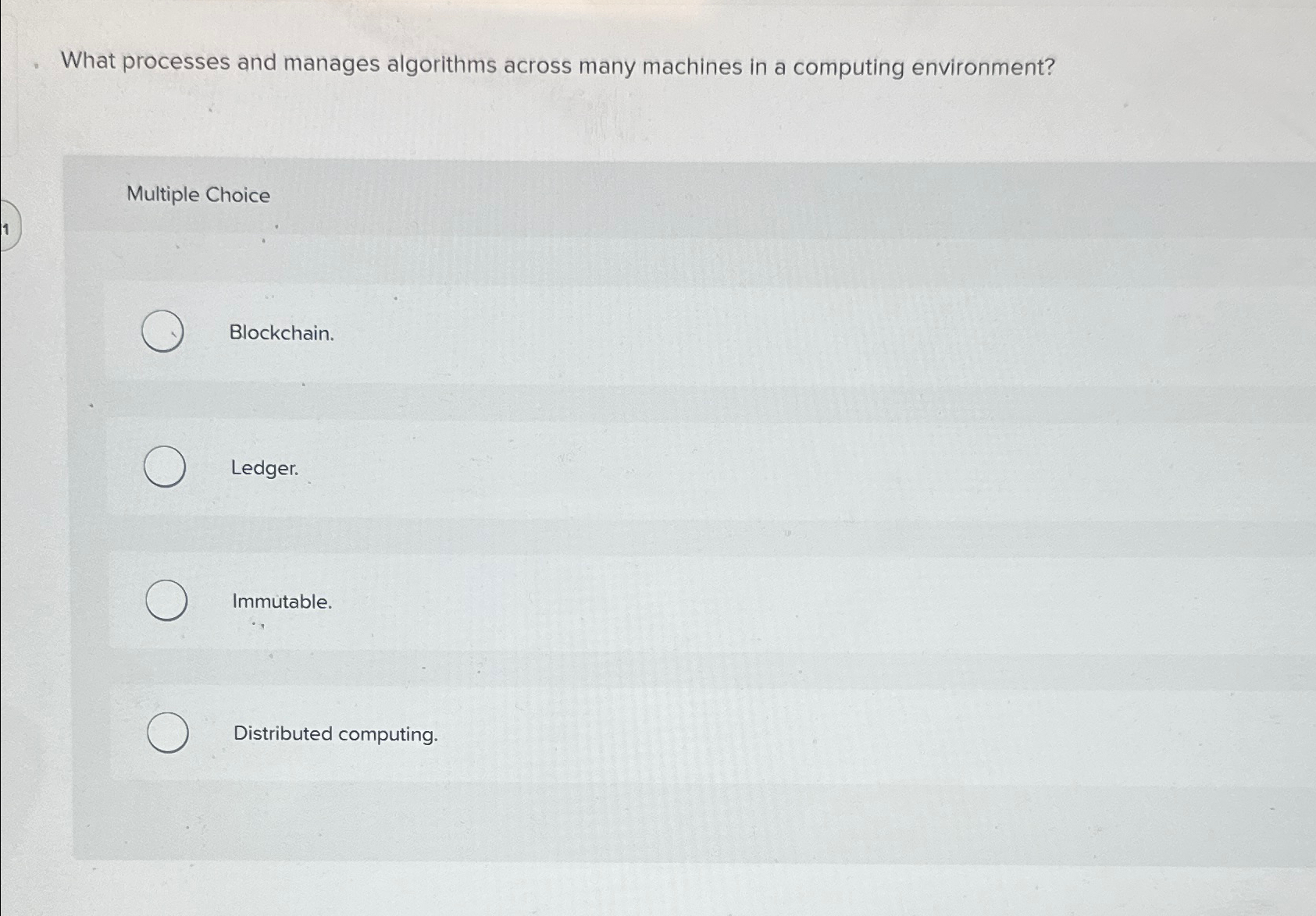 What processes and manages algorithms across many