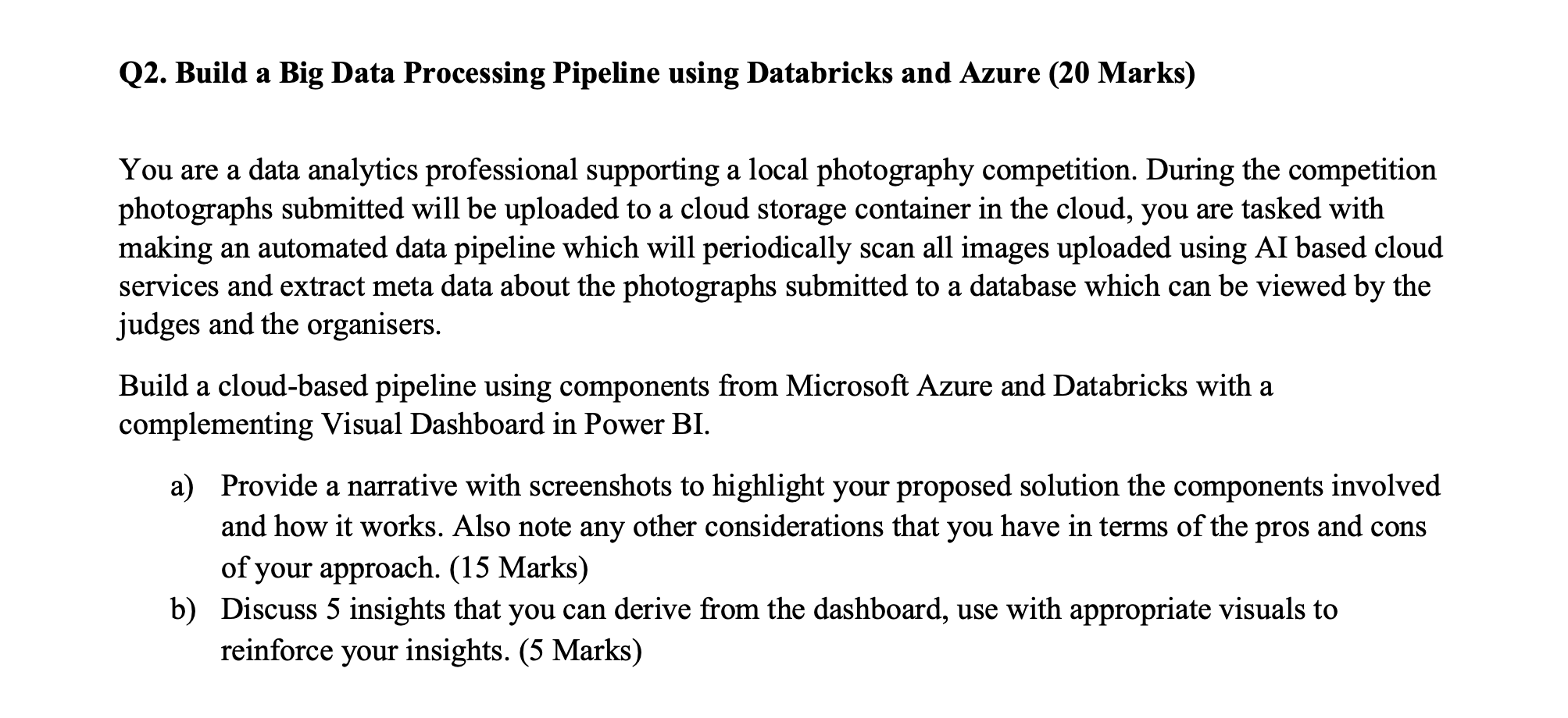Q2. Build a Big Data Processing Pipeline using