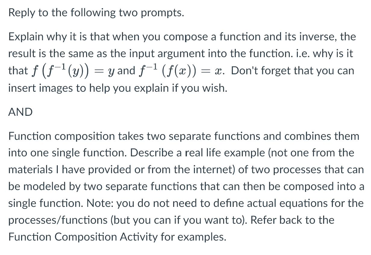 Reply to the following two prompts. Explain why