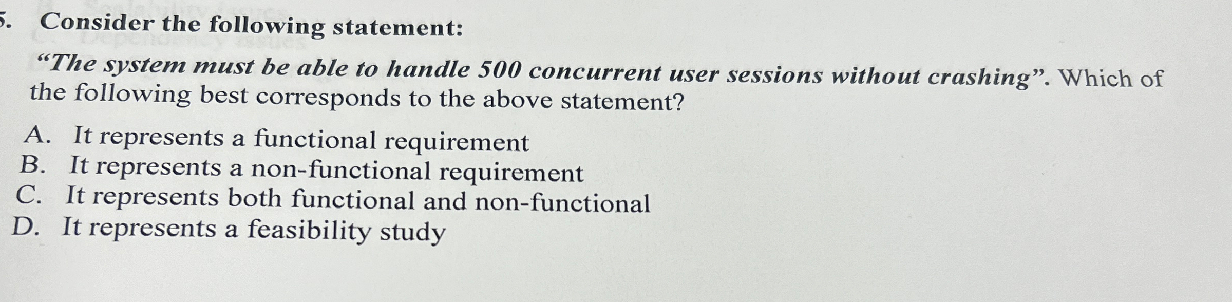 Consider the following statement: "The system